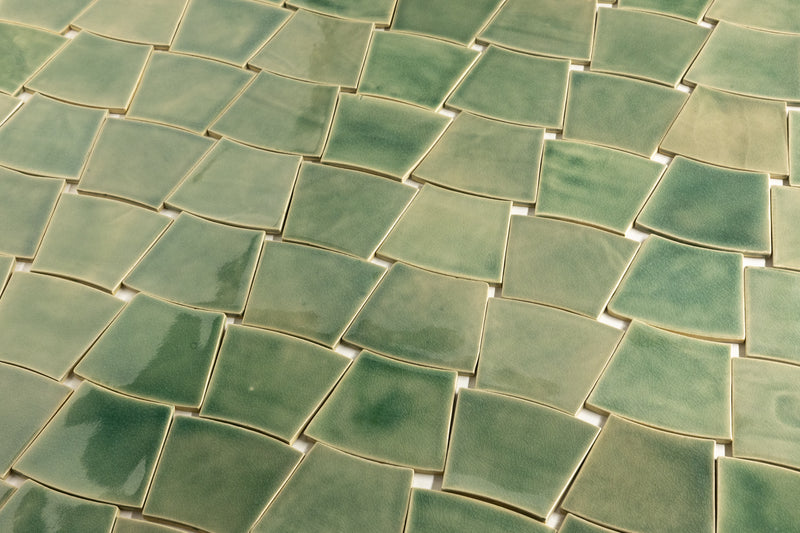 Pale Green Radius Tiles - 8ZMUE1-WS