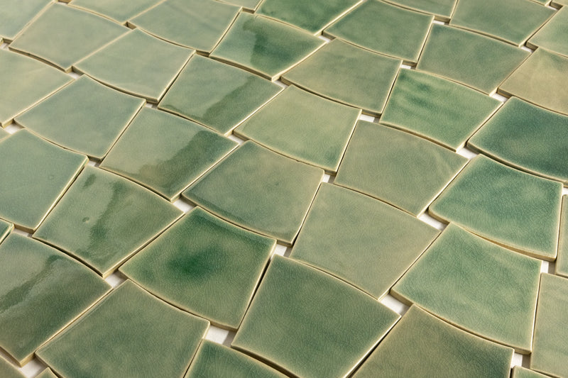 Pale Green Radius Tiles - 8ZMUE1-WS