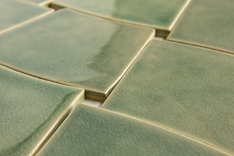 Pale Green Radius Tiles - 8ZMUE1-WS