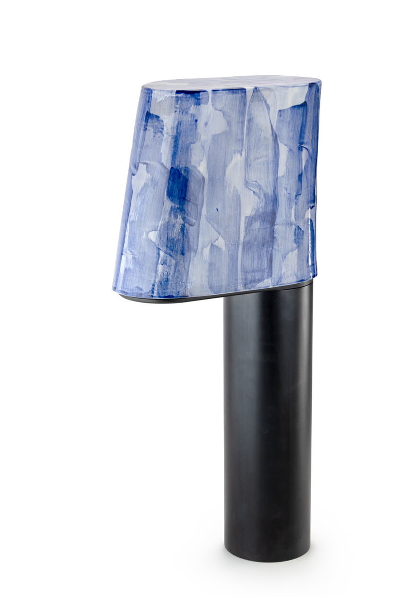 Blue & White Hand-Made Ceramic Outdoor Lantern - 9DZP7S