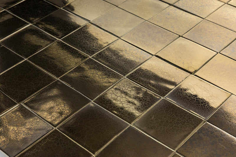 Metallic Square Bronze Tiles - 9M62GY-WS