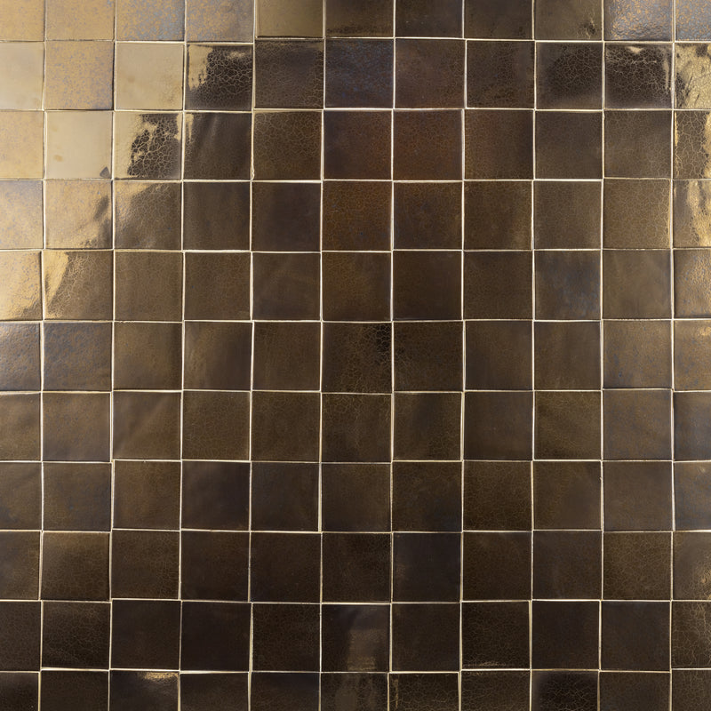 Metallic Square Bronze Tiles - 9M62GY-WS