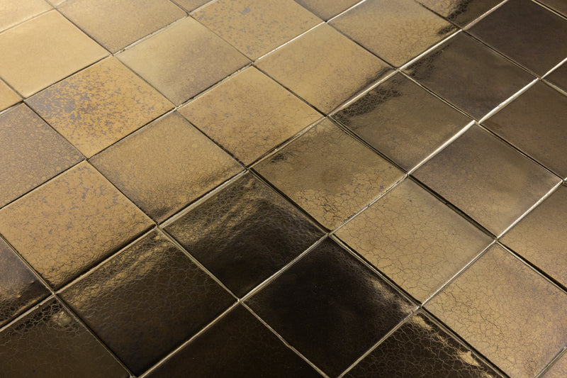 Metallic Square Bronze Tiles - 9M62GY-WS