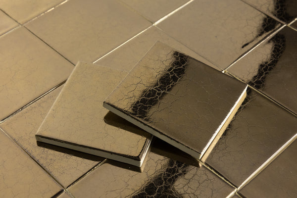 Metallic Square Bronze Tiles - 9M62GY