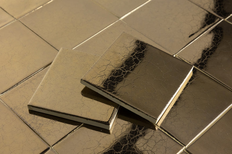 Metallic Square Bronze Tiles - 9M62GY