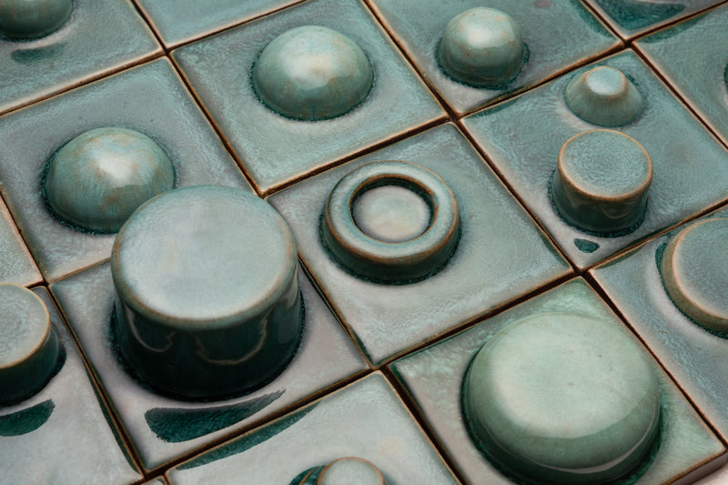 Hand-Made Square 3D Aqua Tiles - 9U2G0S-EX