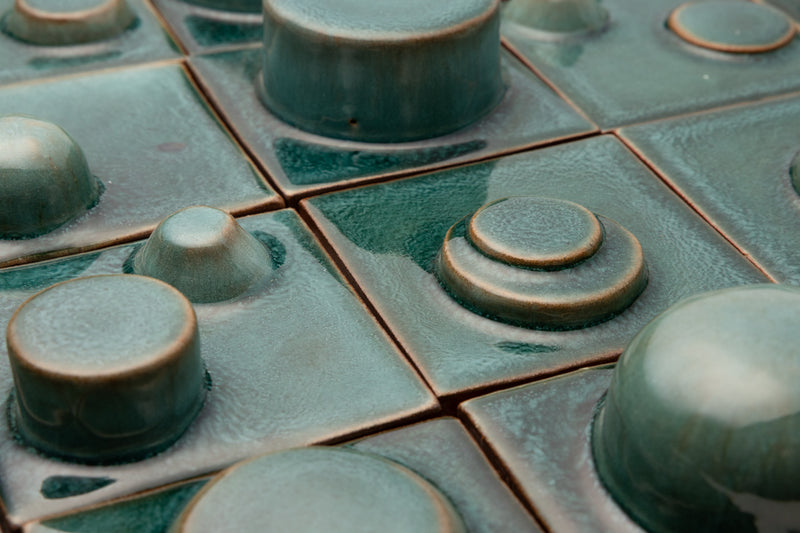 Hand-Made Square 3D Aqua Tiles - 9U2G0S-EX