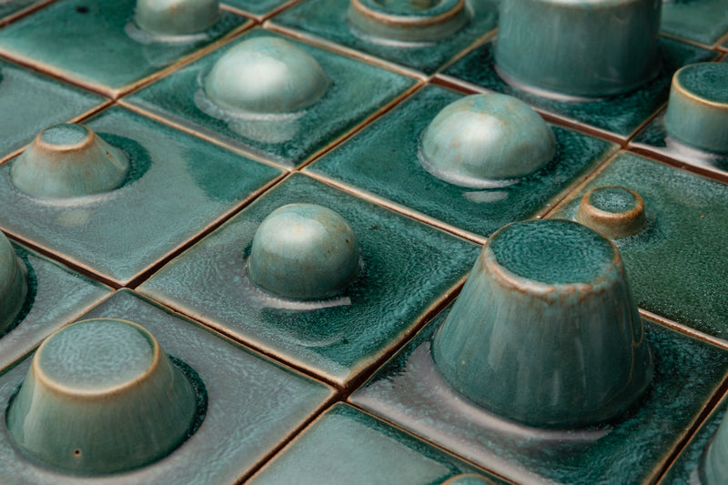Hand-Made Square 3D Aqua Tiles - 9U2G0S-EX