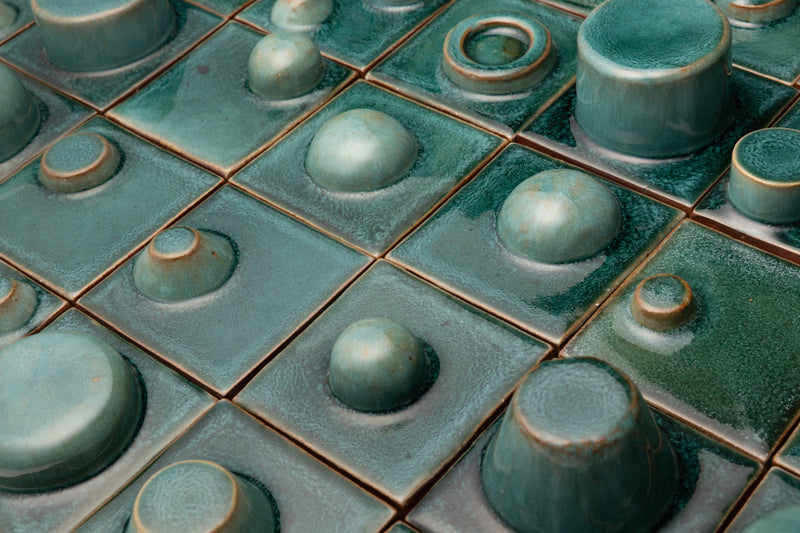 Hand-Made Square 3D Aqua Tiles - 9U2G0S-EX