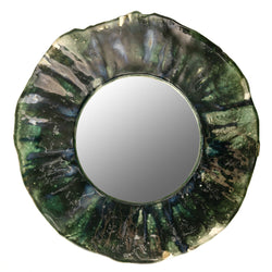 Small 365mm Dark Green Ceramic Mirror - ACEGBH