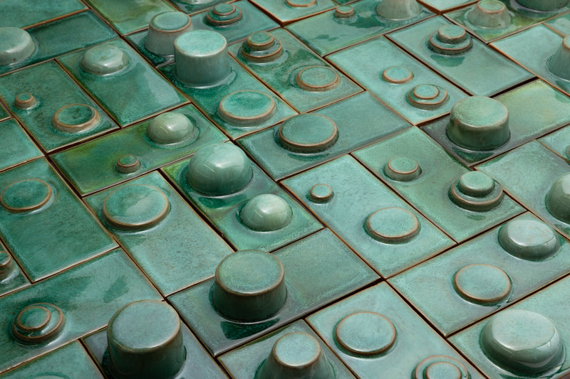 Hand-Made 3D Green Tiles - ACX814-EX