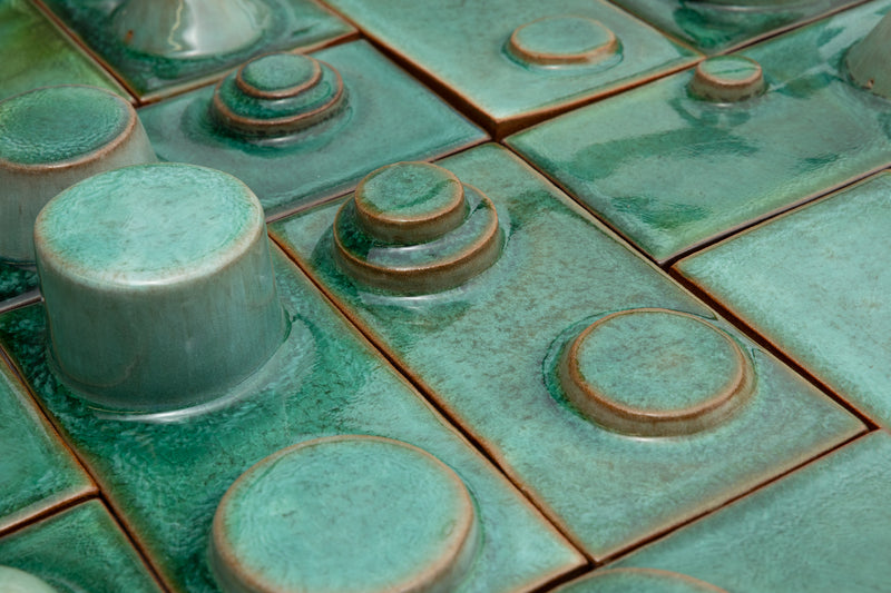 Hand-Made 3D Green Tiles - ACX814-EX