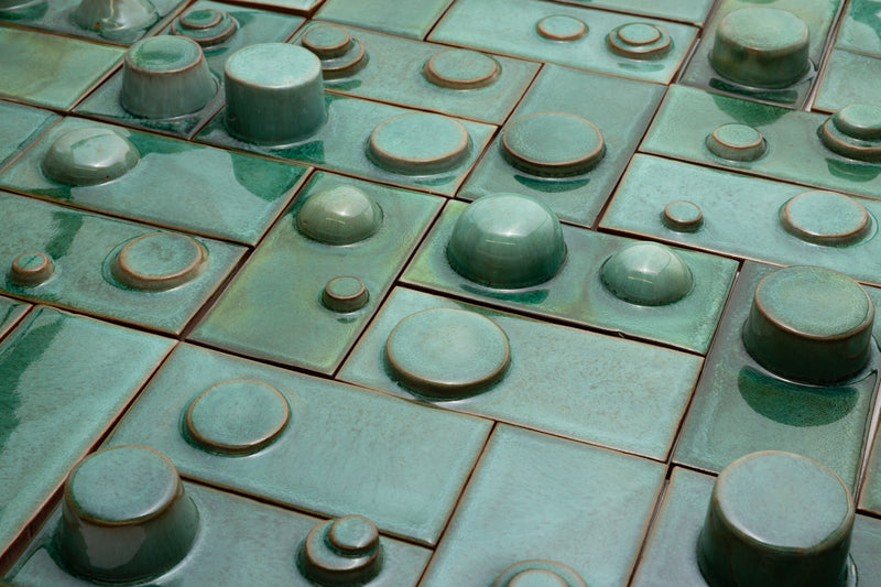 Hand-Made 3D Green Tiles - ACX814-EX