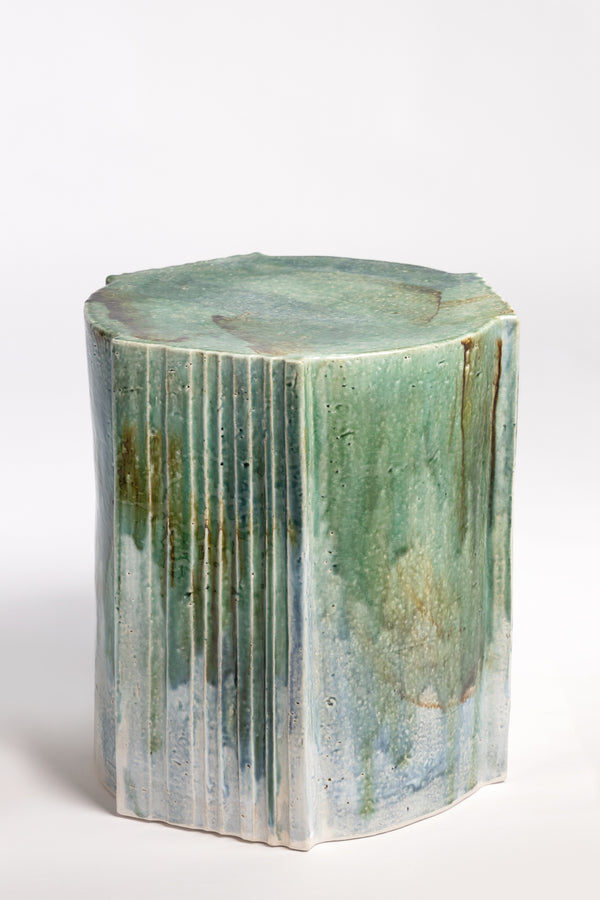 Light flowing Green Handcrafted Ceramic Side Table 385 mm - AEHCDL