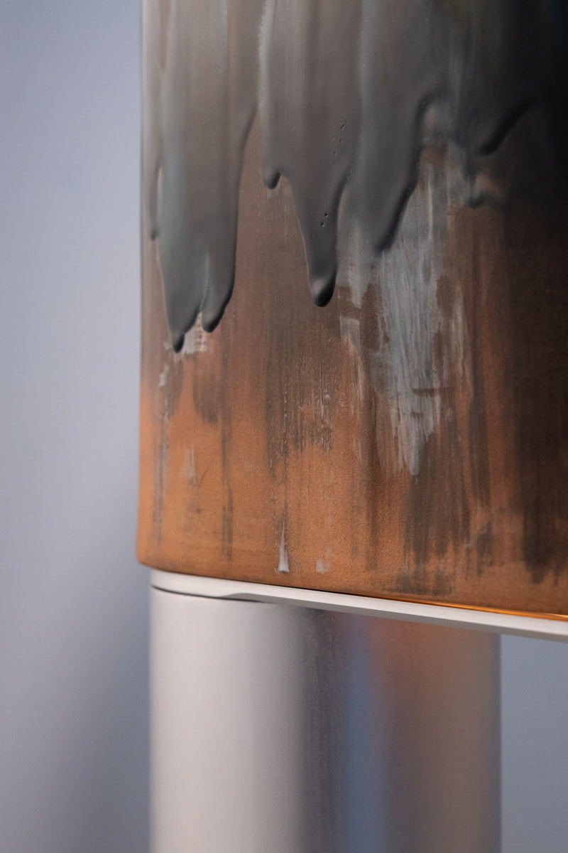 Blue & Terracotta Hand-Made Ceramic Outdoor Lantern - AEWNRL