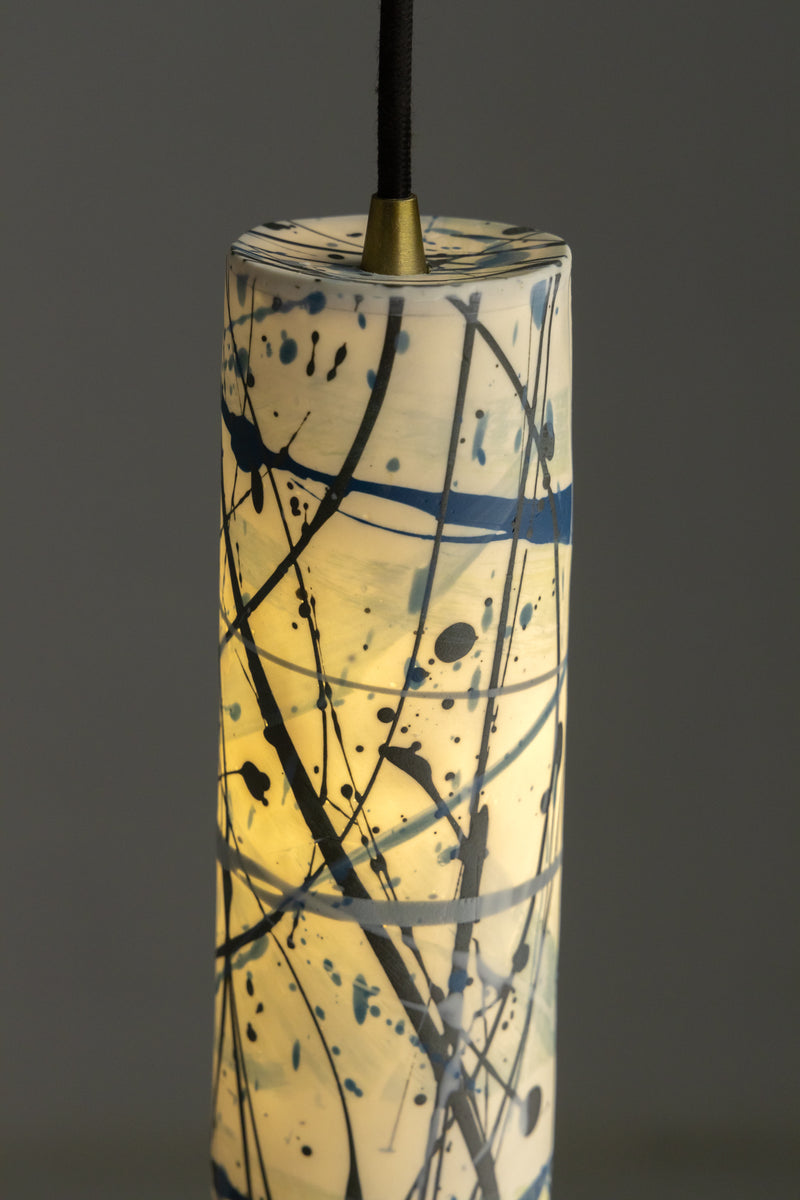 Blue Porcelain Pendant Light - AJCMFG