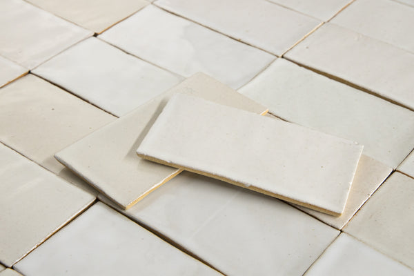 Undulating Off-White Handmade Rectangular Tiles - AKHBMC_Metro_WS