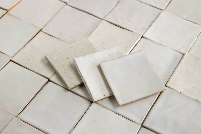 Undulating Off-White Handmade Square Tiles - AKHBMC_Square_WS