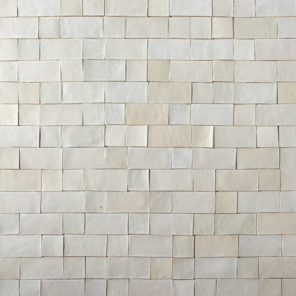 Undulating Off-White Handmade Rectangular & Square Tiles - AKHBMC_WS