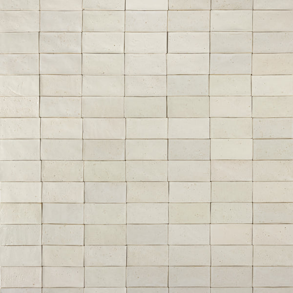 Undulating Off-White Handmade Rectangular Tiles - ALAAFL