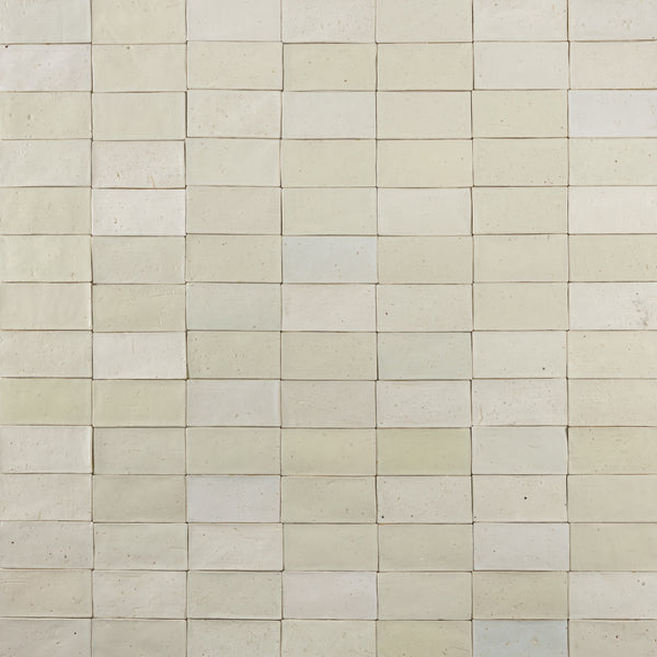 Undulating Off-White Handmade Rectangular Tiles - ALAAFL-WS