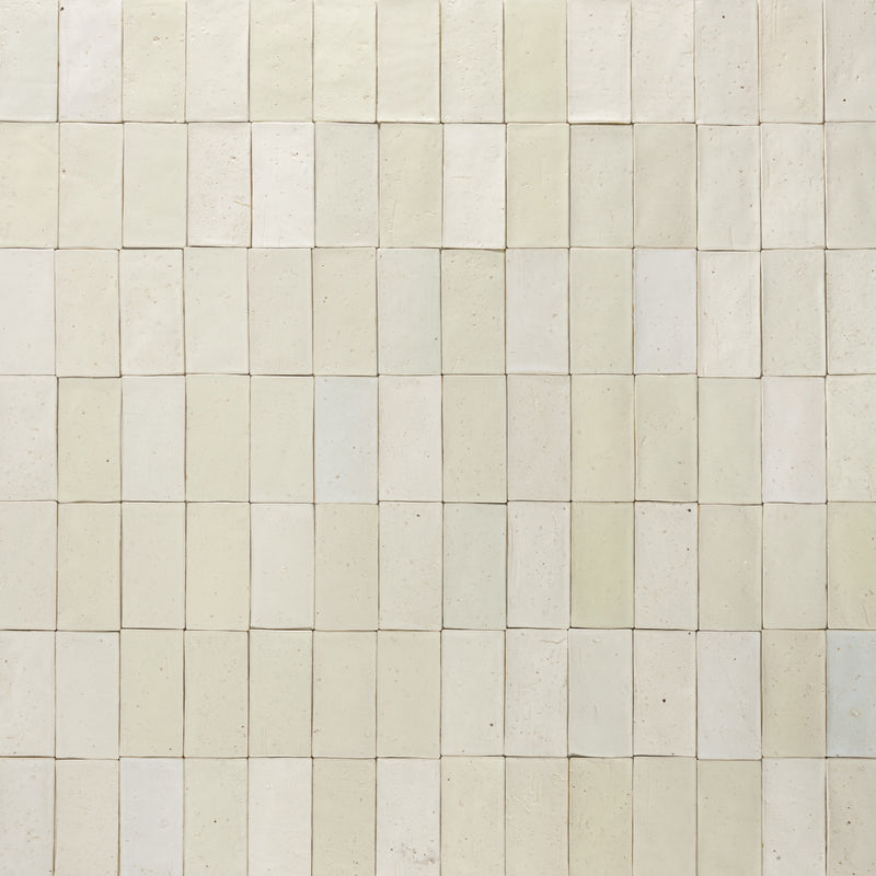 Undulating Off-White Handmade Rectangular Tiles - ALAAFL-WS