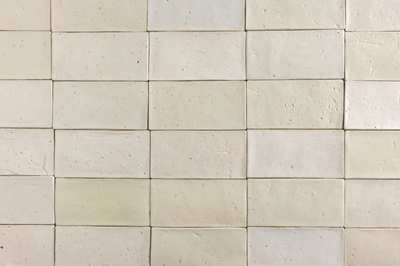 Undulating Off-White Handmade Rectangular Tiles - ALAAFL-WS