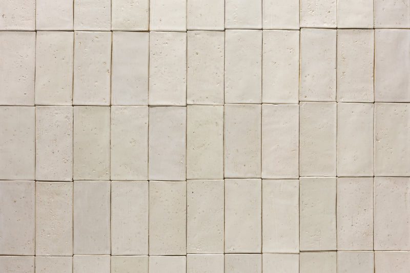Undulating Off-White Handmade Rectangular Tiles - ALAAFL