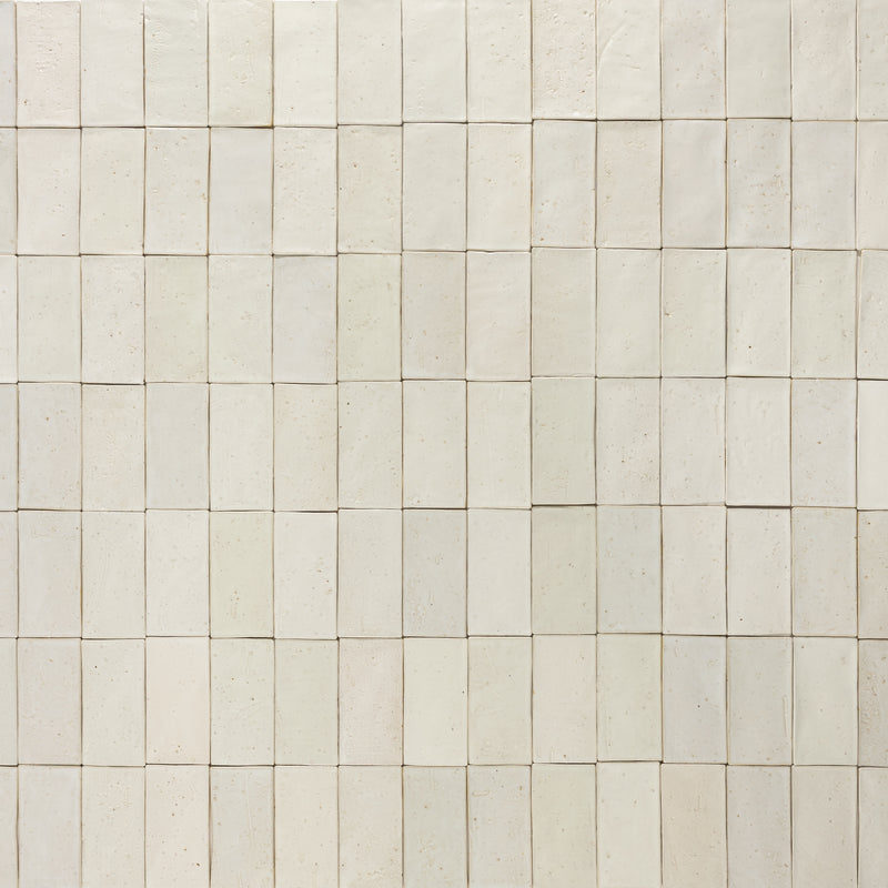 Undulating Off-White Handmade Rectangular Tiles - ALAAFL