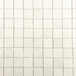 Undulating Off-White Handmade Square Tiles - AZRLCC-WS 19C