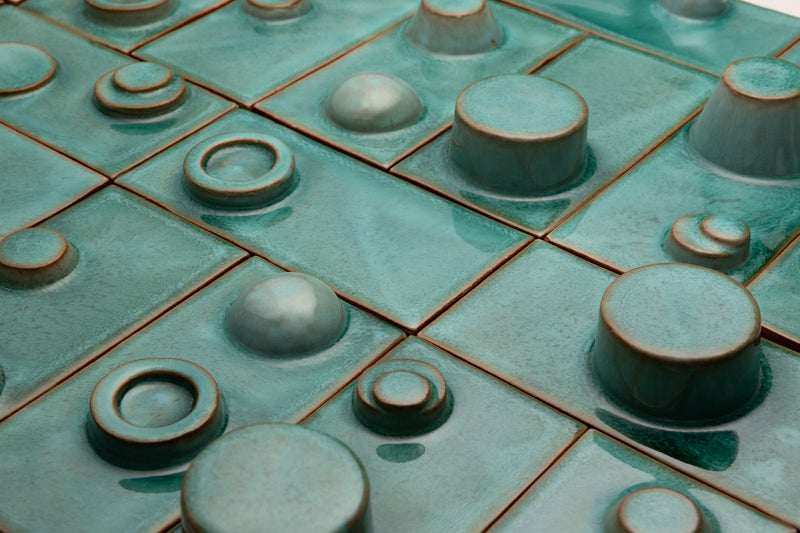 Hand-Made Rectangular 3D Aqua Tiles - B1IGZC-EX