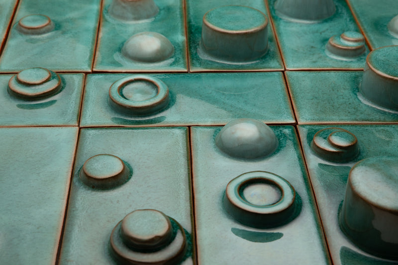 Hand-Made Rectangular 3D Aqua Tiles - B1IGZC-EX