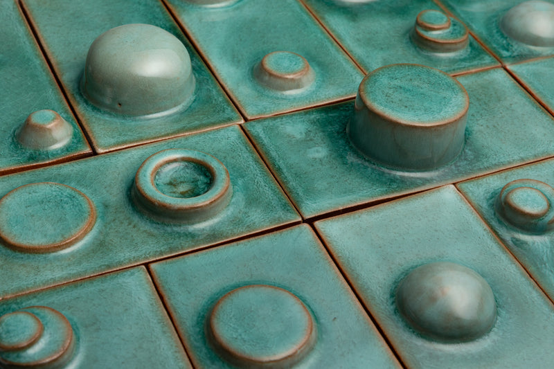 Hand-Made Rectangular 3D Aqua Tiles - B1IGZC-EX