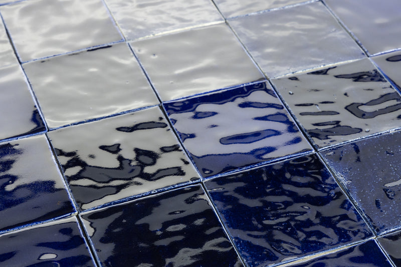 Hand-made Cobalt Blue Square Tiles - BADHLA-WS