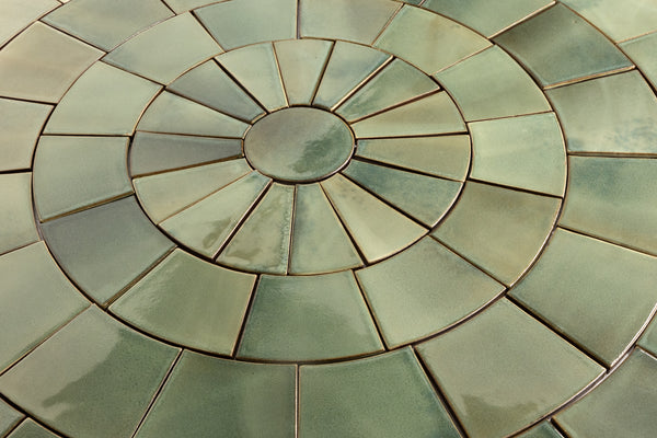 Green Circle Pattern Tiles - BDJEEB