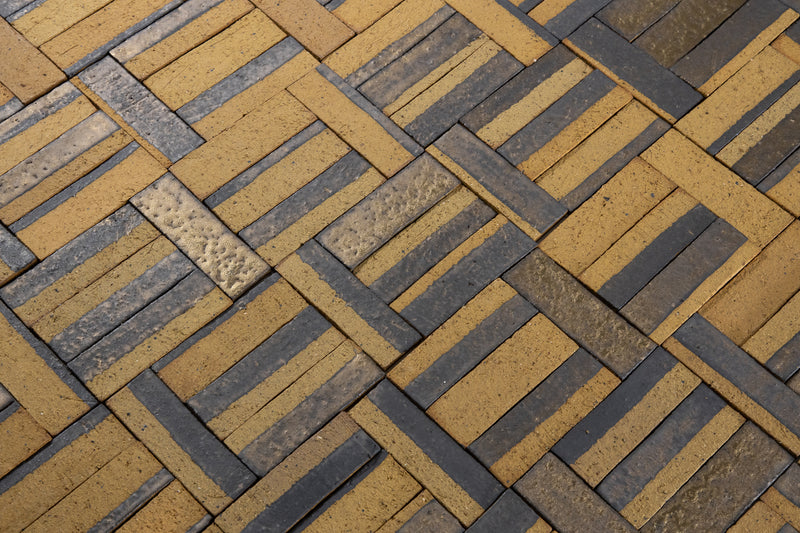 Rectangular Terracotta and Metallic Tile - BHLEFJ-WS