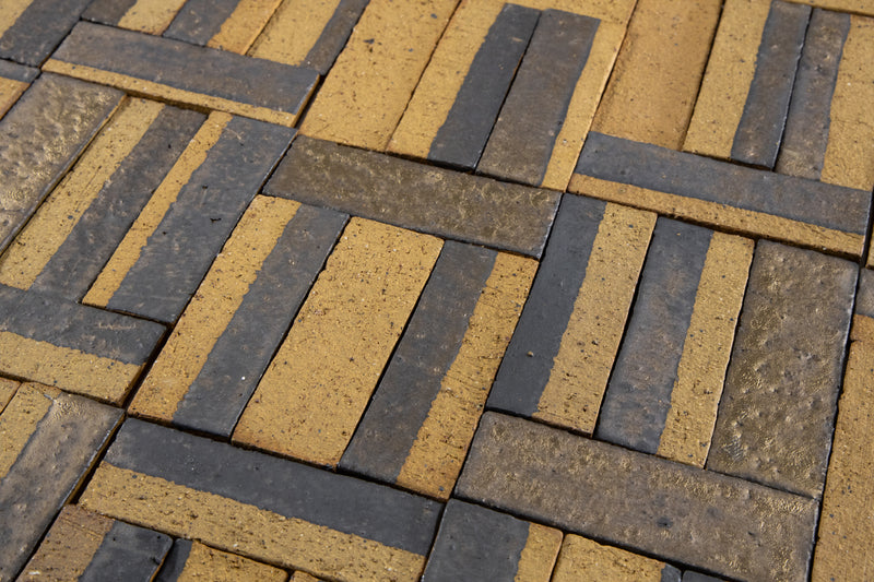 Rectangular Terracotta and Metallic Tile - BHLEFJ-WS