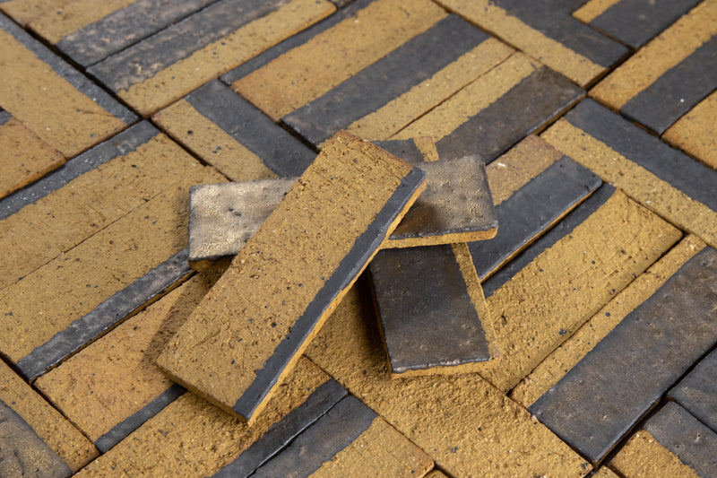 Rectangular Terra Cotta and Metallic Tile - BHLEFJ-WS