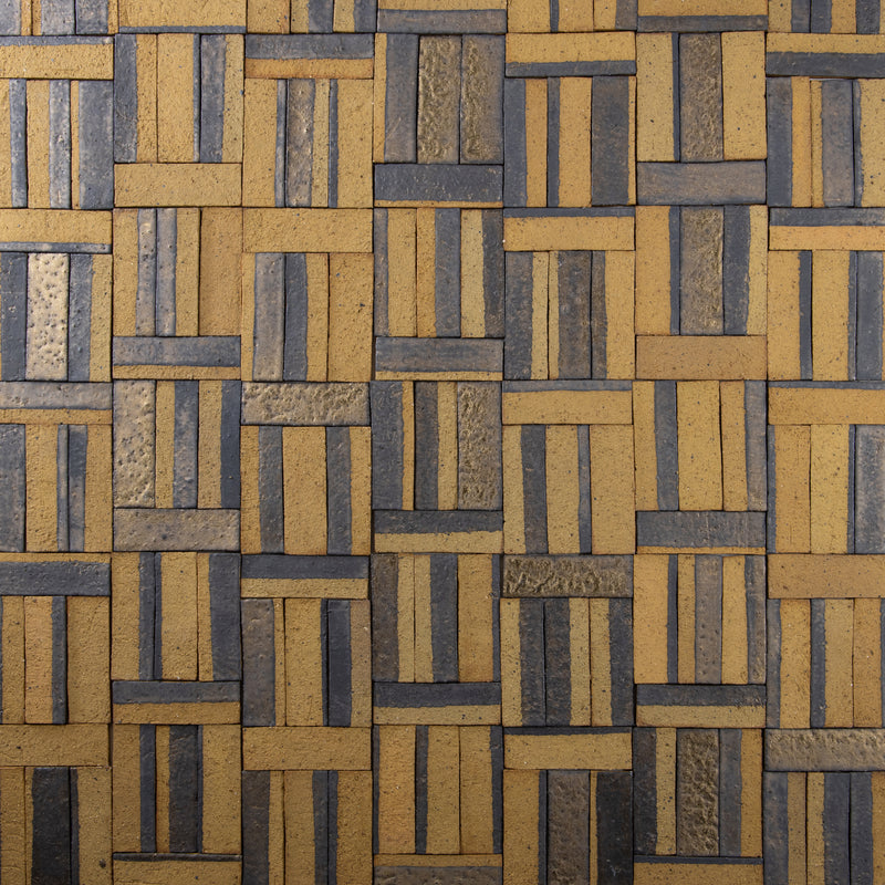 Rectangular Terracotta and Metallic Tile - BHLEFJ-WS