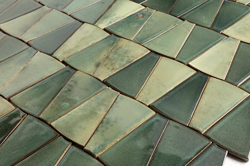 Green Radius Wedge Tiles - BJF17K-1-WS