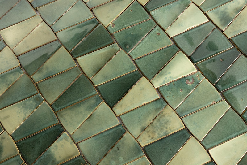 Green Radius Wedge Tiles - BJF17K-1-WS