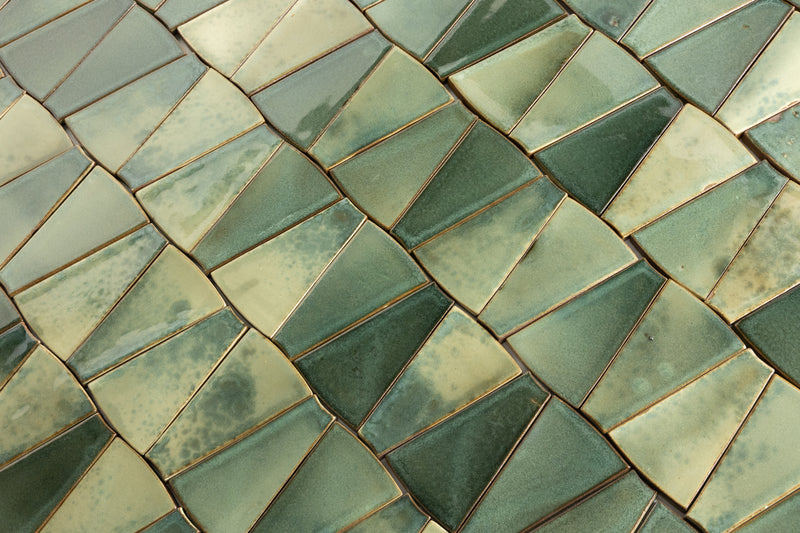 Green Radius Wedge Tiles - BJF17K-1-WS