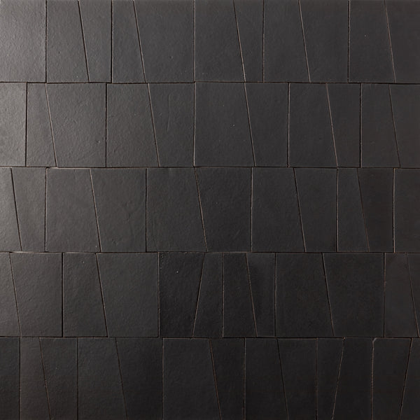 Matt Black Wedge Shaped Chunky Tiles - BJMTL1-WS