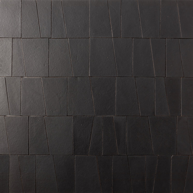 Matt Black Wedge Shaped Chunky Tiles - BJMTL1-WS