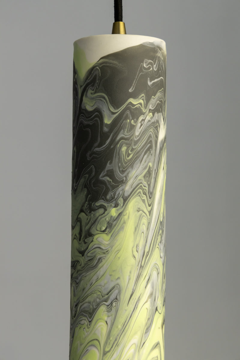 Green & Grey Porcelain Pendant Light - BLELBM