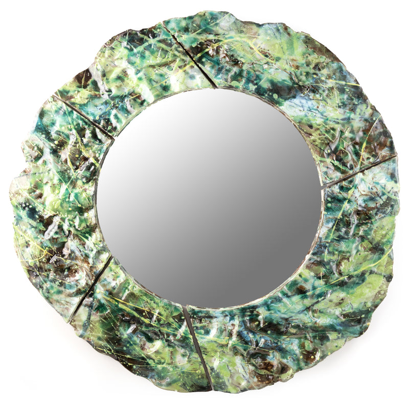 Medium Spring Green Ceramic Mirror - CAADBG