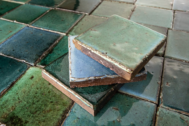 Chunky Square Tile Blue & Green Blend CG7GM5_13B