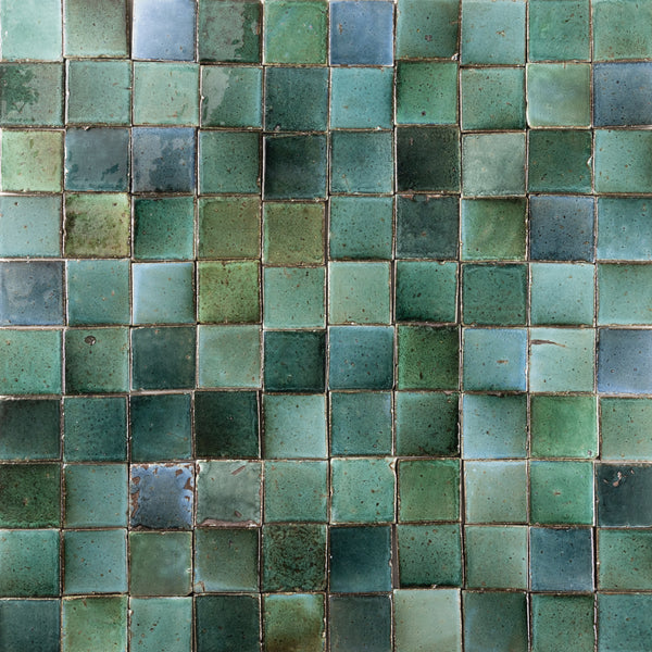 Chunky Square Tile Blue & Green Blend CG7GM5_13B
