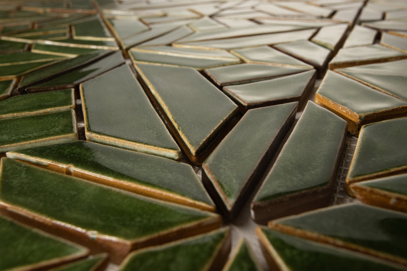Green Mosaic Pattern Tiles CJAY63