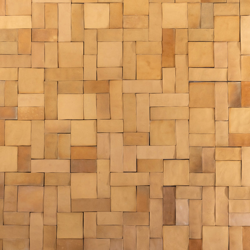 Artisan Terracotta Tiles: Golden Brown & Honey Hues in Mixed Shapes - CK6WE7
